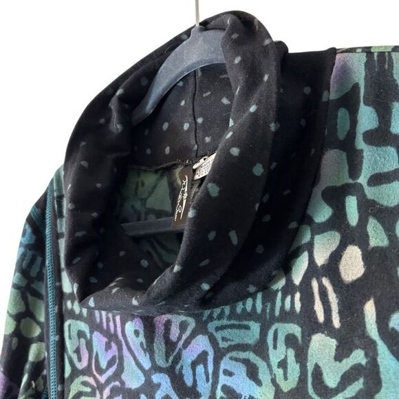 Winter Sun XL artsy mixed print mock neck princess seam tunic dress - Picture 6 of 10